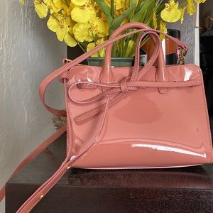 Mansur Gavriel Pink Patent Mini Mini Sun Bag